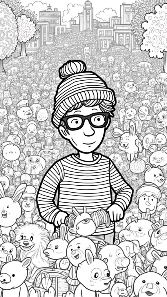 where’s waldo coloring page